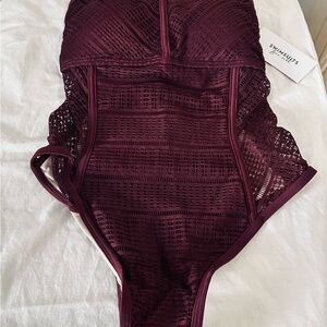 New With Tag Swimsuits For All Crochet High Neck One Pc Swimsuit Size 10